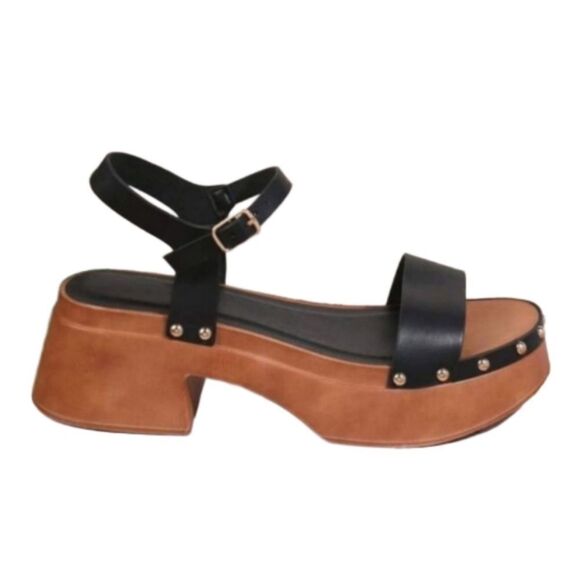 Retro studded platform sandals sz 8 - Picture 3 of 5